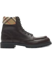 Burberry - Combat Rogue Leather Boots - Lyst