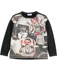 The Artistylist - Graphic-Print Mesh-Sleeve Sweatshirt - Lyst