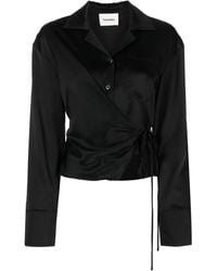 Nanushka - Chemise Cache-Cœur Merano À Fini Satiné - Lyst