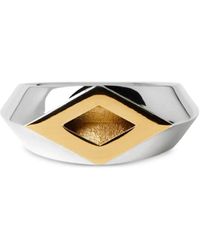 Burberry - Silver And Gold-plated Hollow Ring - Lyst