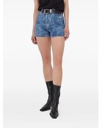 The Kooples - Jeans-Shorts Mit Paisley-Print - Lyst
