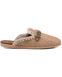 Mou - Logo-Plaque Mules - Lyst
