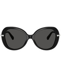 Swarovski - Crystal-Embellished Geometric-Frame Sunglasses - Lyst