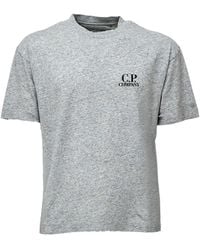 C.P. Company - 30/1 Short-Sleeve Logo-Print Cotton T-Shirt - Lyst