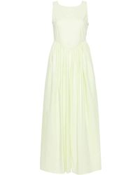 Emporio Armani - Flared Cotton Maxi Dress - Lyst