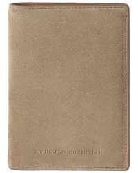 Brunello Cucinelli - Pass-Etui aus Wildleder - Lyst