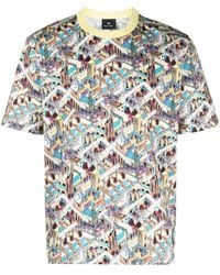 PS by Paul Smith - Jack'S World Print Cotton T-Shirt - Lyst