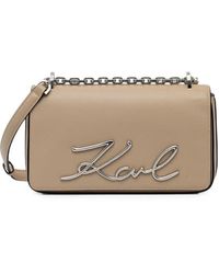 KARL LAGERFELD - K/Signature Logo-Plaque Crossbody Bag - Lyst