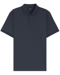 BOSS - Textured Short-Sleeved Polo Shirt - Lyst