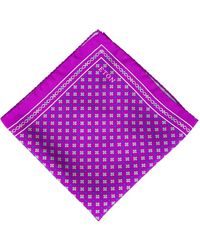 Eton - Patterned Pocket Square - Lyst