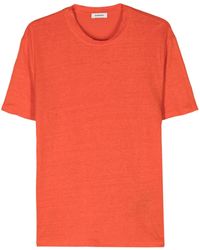 Sandro - Crew-neck Linen T-shirt - Lyst