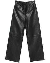 Lois - Leather Wide-Leg Trousers - Lyst