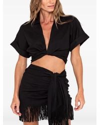 JBQ - Chiara Twist-Detail Crop Top - Lyst