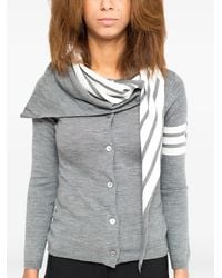 LA ROSE - Striped Knitted Scarf - Lyst
