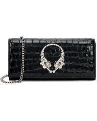 Roberto Cavalli - Croc-Effect Tiger-Head Chain Wallet - Lyst