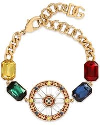 Dolce & Gabbana - Crystal-Embellished Dg Logo Bracelet - Lyst