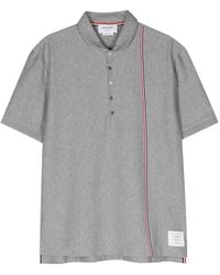 Thom Browne - Rwb Stripe Cotton Polo Shirt - Lyst