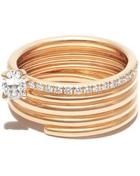 Repossi - Anello in oro rosa 18kt con diamanti - Lyst