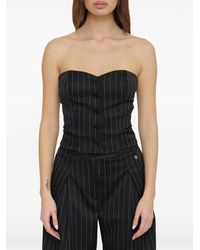 Aniye By - Irina Pinstripe Button-Front Top - Lyst