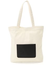 agnès b. - Logo-Appliqué Canvas Tote Bag - Lyst