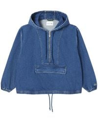 Lacoste - フーデッド デニムセーター - Lyst
