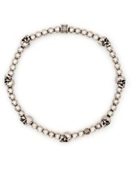 Alexander McQueen - Bracelet de perles à breloques tête de mort - Lyst