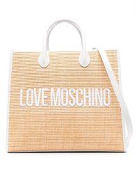 Love Moschino - Embroidered-Logo Detail Tote Bag - Lyst