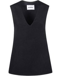 Jil Sander - "V Neck Sleeveless" Top - Lyst