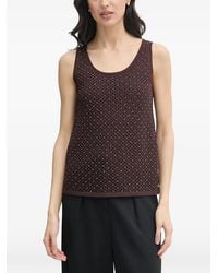 Joseph Ribkoff - Stud-Embellished Open-Knit Tank Top - Lyst