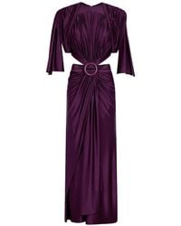 Rabanne - Midi Asymmetrical Dress With Ruched Details - Lyst