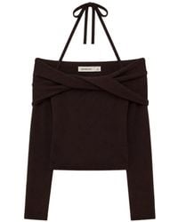 Jonathan Simkhai - Top Cambria Con Hombro Descubierto Y Diseño Retorcido En El Frente - Lyst