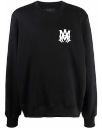 Amiri Crystal Core Logo Painter Sweatshirt in Black for Men