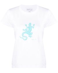 agnès b. - Lizard-print Short-sleeve T-shirt - Lyst