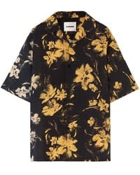 Jil Sander - Floral-Print Cotton Shirt - Lyst