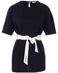 Lanvin - Button Lace Detail T-Shirt - Lyst