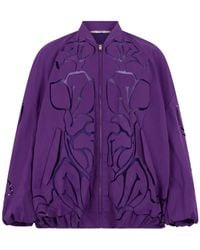 Valentino Garavani - Bomberjack Met Bloemenprint - Lyst