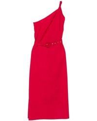 Twinset - Vestido Midi Con Cinturón - Lyst