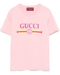 Gucci - T-Shirt Aus Baumwolljersey Mit Print, Grösse - Lyst