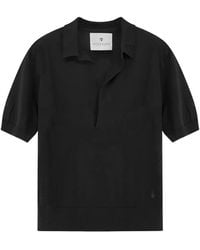 Seven Gauge - V-Neck Ribbed-Trim Polo Shirt - Lyst