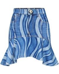 Area - Falda Sunray Vaquera - Lyst