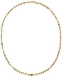 Yoj - Collier En Maille Gourmette À Malachite - Lyst