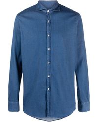 Canali - Long-sleeve Denim Shirt - Lyst