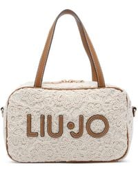 Liu Jo - Medium Bowling Bag With Lace Detailing - Lyst