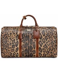 Dolce & Gabbana - Mittelgroße Crespo Reisetasche mit Leoparden-Print - Lyst