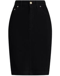 Dolce & Gabbana - Midi Denim Skirt - Lyst