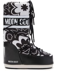 Moon Boot - Icon Floral-Print Boots - Lyst