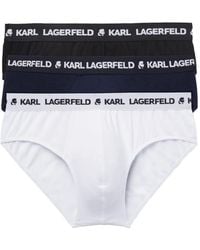 KARL LAGERFELD - Logo Briefs (Pack Of Three) - Lyst