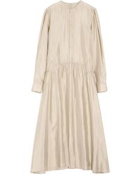 Lemaire - Gathered Buttoned Maxi Dress - Lyst