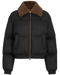 Brunello Cucinelli - Shearling-Collar Down Jacket - Lyst