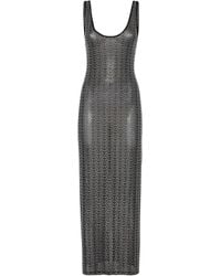 Philipp Plein - Crystal-Monogram Maxi Dress - Lyst